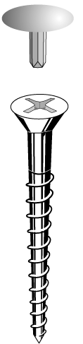 The long stem of the Stemfix Cap gets exceptional grip in the screw head - young children cannot remove them from cupboards and wardrobes