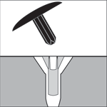 SupaChip & Stemfix Diag1 - Tighten the SupaChip screw until flush with the work-surface.