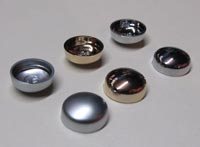 Electroplated cover caps